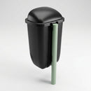 Polyethylene Post-Mounted Litter Bin, 50 Litre Capacity (view 2)
