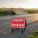 Dim Gray Premium Ramp Ahead Sign - 1050x750mm Safety Signage