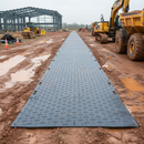 Light Slate Gray Premium Ground Protection Mat - 2.4m x 1.2m for Temporary Site Access