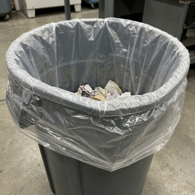 11" x 17.5" x 18" Clear Bin Liners - Box of 1000