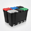 Pedal Operated Recycling Station – Multi-Bin Separation (view 2)