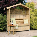Three Seat Wooden Arbour with Storage Box