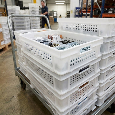 600 x 400 x 120mm 24L Euro Stacking Container Perforated