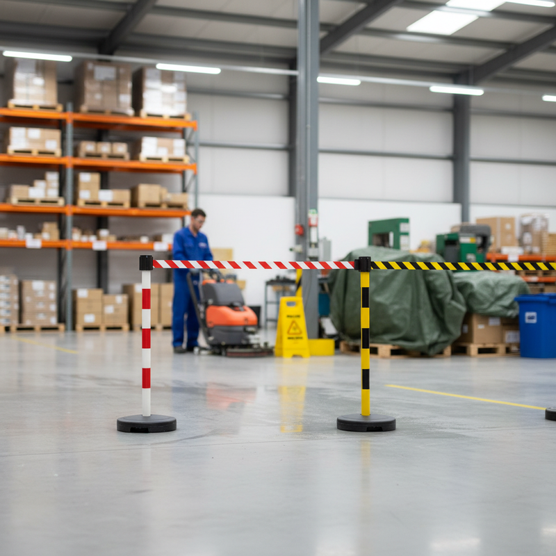 Gray Versatile Premium Post & Belt Barrier for Crowd Control