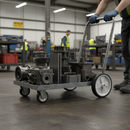 Premium Puncture-Proof Tyre 100mm Diameter - Solid Rubber Construction with Plastic Hub for Buggies and Strollers, 30kg Load Capacity