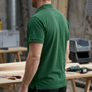 Forest Green Polo Shirt with Front Pocket - Cotton-Polyester