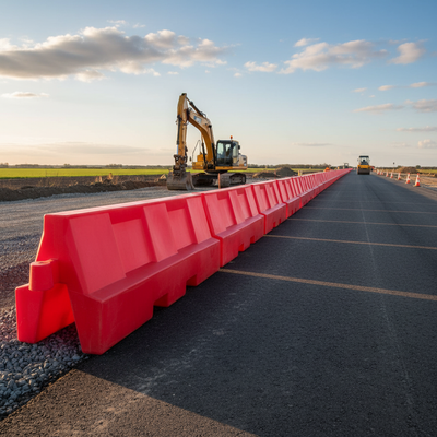 Premium Stackable 2M Road Safety Barrier for Traffic Control