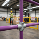 Rosy Brown Premium Heavy Duty 3-Way Corner Key Clamp for Galvanised Tubing Installations - High-Quality Professional Grade for Industrial and Commercial Appli...