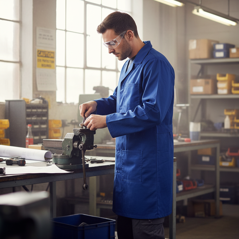 Dark Slate Gray Premium Poly Cotton Warehouse Coat - Durable and Comfortable