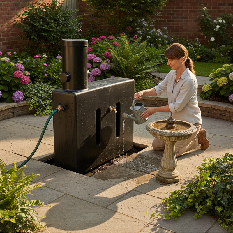 Dark Slate Gray Premium Slim Underground Potable 400 Litre Water Tank