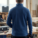 Mesh Fleece Work Jacket with Zipped Chest Pocket - Deep Blue/Black