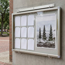 Double sided outdoor poster case 36 x A4 aluminium 75mm