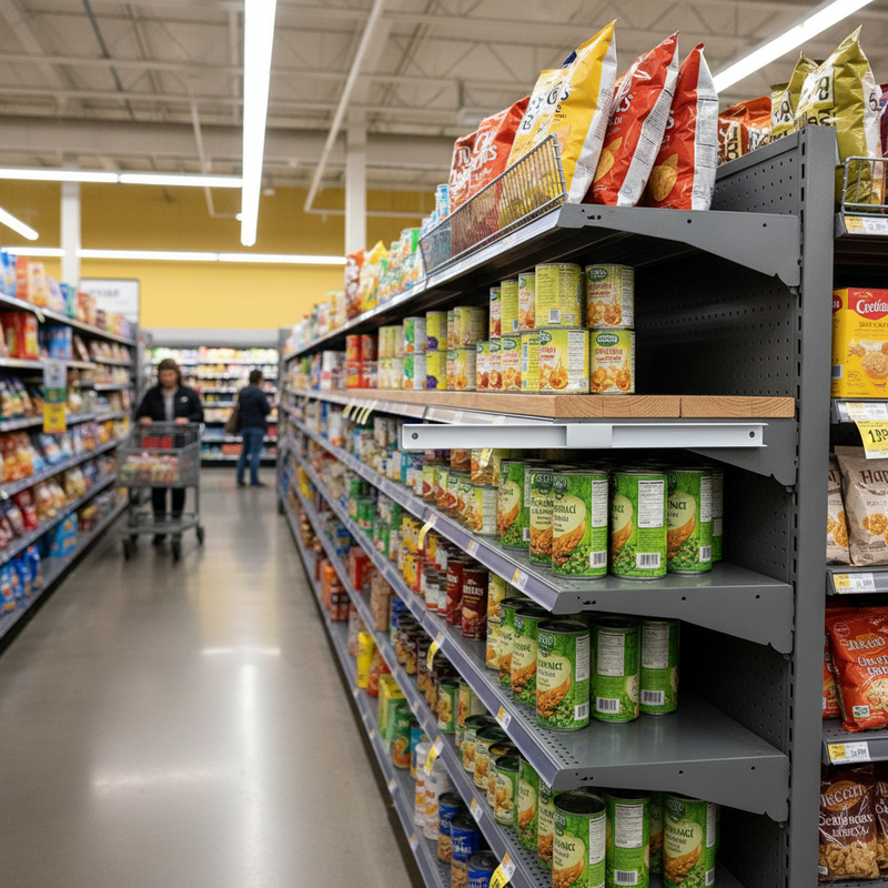 Dim Gray Premium Gondola Top Shelf Bracket for Retail Display Systems