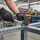 Dim Gray Premium Slotted Angle Fixing Pack with M8 Bolts & Nuts - Pack of 50