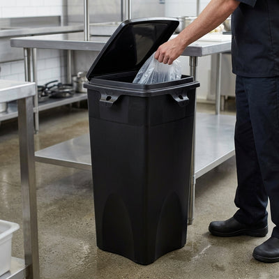 Hands-Free Square Litter Bin 87 Litre with Optional Swing Lid