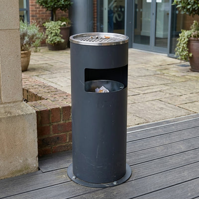 15 Litre Stainless Steel Cigarette and Litter Bin