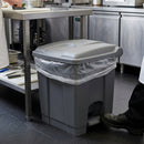 Pedal operated litter bin, 30–90 litre polypropylene