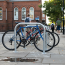 Dim Gray Compact Heavy Duty Cycle Stand for Securing Two Bicycles