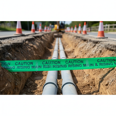 Premium Detectable Underground Tape 150mm x 100m for Marking Buried Services