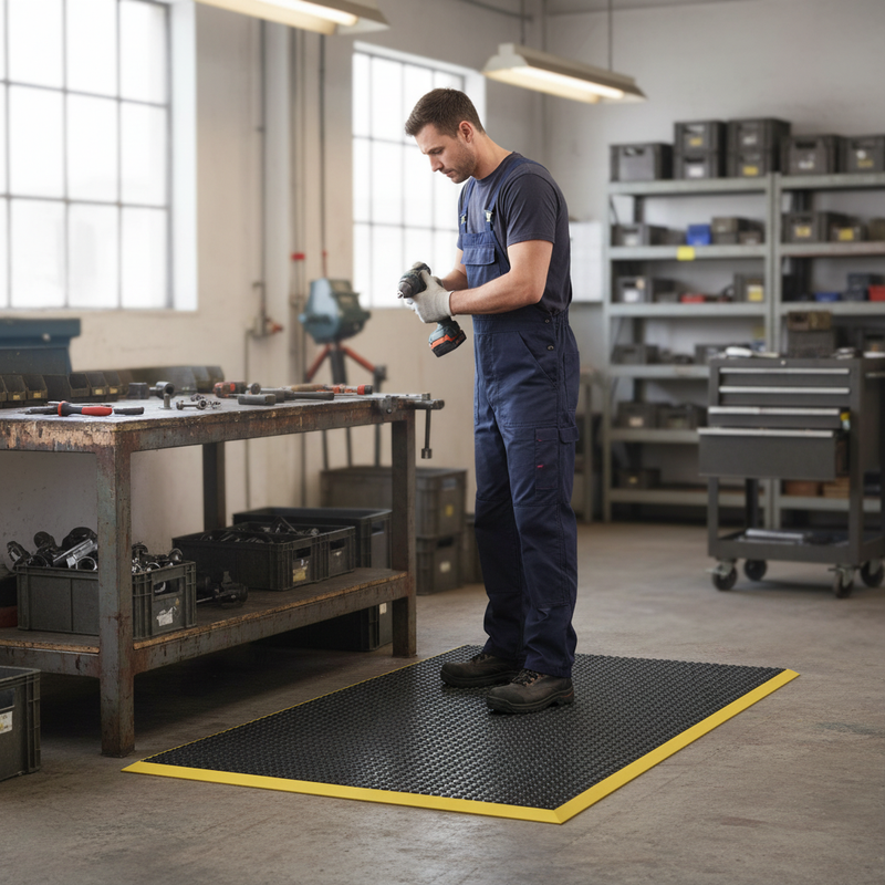 Dark Slate Gray Premium Heavy Duty Anti-Fatigue Workstation Mats - 600mm x 900mm