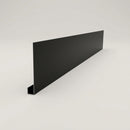 Aluminium Fascia Board Sample — Textured Black / 'U' Return