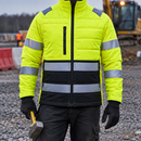 Hi-Vis Light Insulated Work Jacket with Stretch - Class 2 Yellow/Black