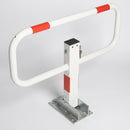 68mm Drop Down Parking Post White with Red Reflective Bands (view 2)