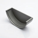Half Round Aluminium Gutter Stop End - 125mm — RAL 7037