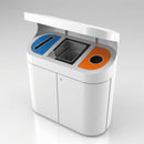 162 Litre Triple External Recycling Bin with Hood (view 2)