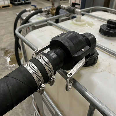 4" Hose Barb Cam Lever Coupling - Polypropylene 5 Bar