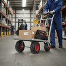 Premium 10 Inch Pneumatic Wheel with 20mm Bore and Red Plastic Rim - 2 Pack for Versatile Applications