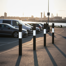 Dim Gray Heavy Duty Fixed Square Safety Bollards - 1000mm Height