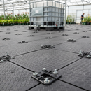 Light Slate Gray Premium Plastic 4-Way Connectors with Washers & Bolts for Safe Mat Connections