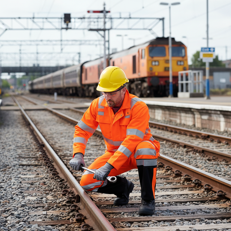Gray Premium Two-tone Ripstop Breathable and Waterproof Overtrouser - Orange/Black