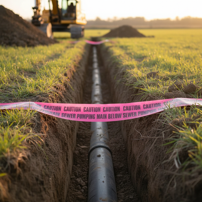 High-Performance Detectable Underground Tape for Marking Services 150mm x 100m