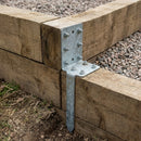 Double Sleeper Pin Corner Bracket Galvanised 750mm x 2mm