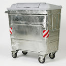 1100 litre galvanised steel wheeled recycling waste container