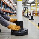 Gray Premium Post & Base Collar for Safety and Recycling Stations