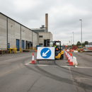 Slate Gray Premium Keep Left Metal Sign Face - 750mm for Traffic Management