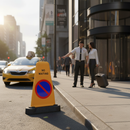 Dark Gray Premium 2-Piece 3-Sided No Waiting Bollard for Enhanced Visibility