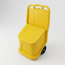 75 Litre wheeled grit bin yellow polyethylene (view 2)
