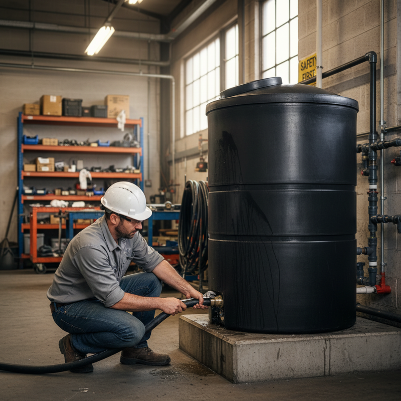 Dark Slate Gray Premium Tall Slimline 2000 Litre Water Tank - Frost Proof & Durable