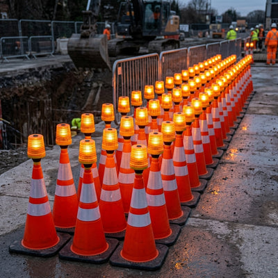 Narrow Mount Traffic Cone Safety Light Pack of 50