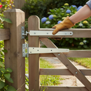 Heavy Duty 350mm Tee Hinges - Zinc-Plated Metal for Garden Gates and Sheds with Included Screws