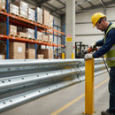 Dark Gray Premium Heavy Duty Double Armco Barrier Beam 1.8m Long and 3mm Thick for Industrial Traffic Protection