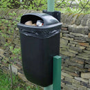 50 Litre polyethylene post-mountable litter bin