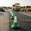 Dark Slate Gray Premium Green Traffic Cone - 750mm 2-Piece with High Durability