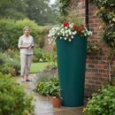 Dark Olive Green 380 Litre Premium Water Butt Planter with Tap and Diverter