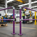 Light Slate Gray Premium Heavy Duty 90 Degree Double Swivel Key Clamp for Versatile Tube Applications