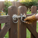 Premium Heavy Duty Ring Gate Latch 152mm - Galvanised Zinc, Smooth Operation for Inward and Outward Swinging Gates